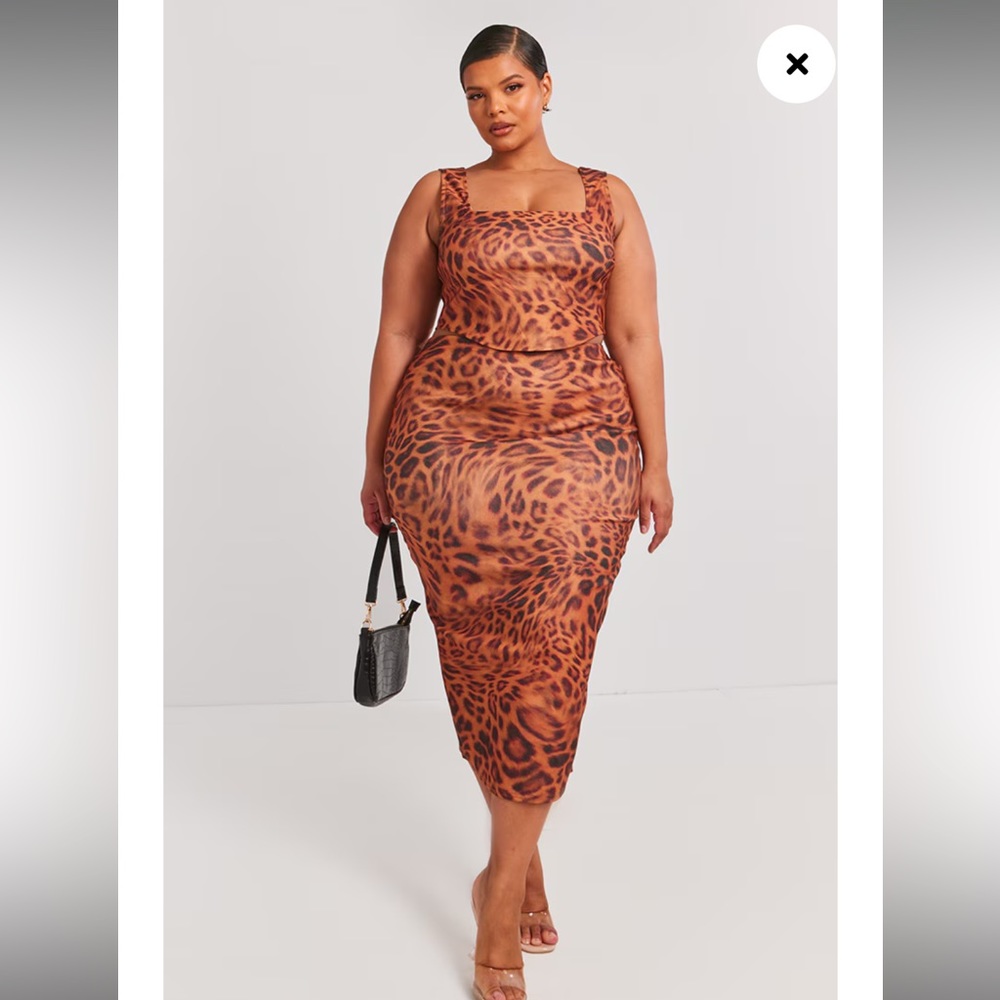 Brown Leopard Printed Set